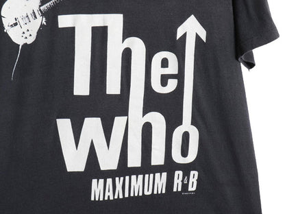 80s USA製 The Who イラスト プリント ツアー Tシャツ メンズ L 小さめ M 程 / ヴィンテージ オフィシャル バンド ロック モッズ 当時物 黒