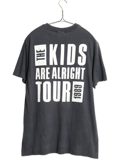 80s USA製 The Who イラスト プリント ツアー Tシャツ メンズ L 小さめ M 程 / ヴィンテージ オフィシャル バンド ロック モッズ 当時物 黒