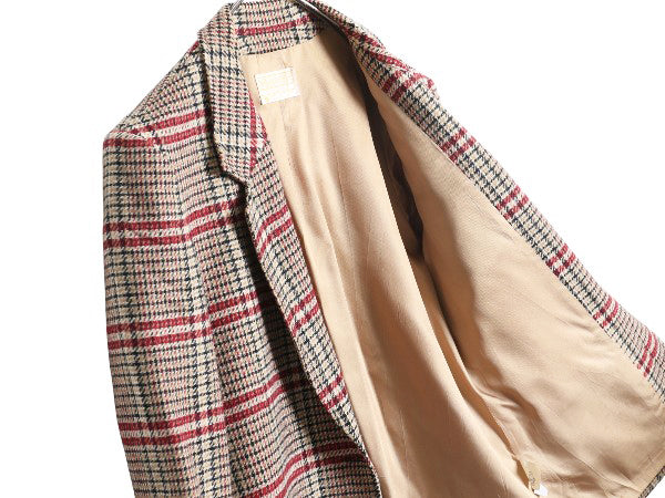 70s USA製 ペンドルトン ツイード テーラード ジャケット レディース L 程/ ヴィンテージ チェック ウール ブレザー マルチカラー トラッド