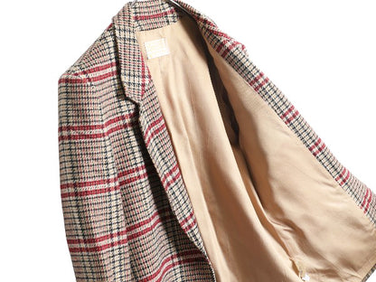 70s USA製 ペンドルトン ツイード テーラード ジャケット レディース L 程/ ヴィンテージ チェック ウール ブレザー マルチカラー トラッド