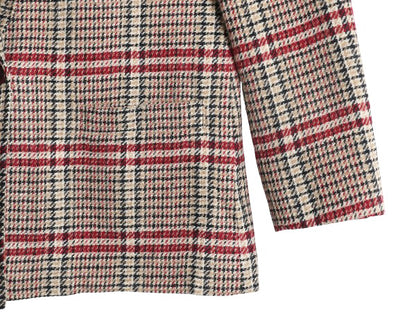 70s USA製 ペンドルトン ツイード テーラード ジャケット レディース L 程/ ヴィンテージ チェック ウール ブレザー マルチカラー トラッド