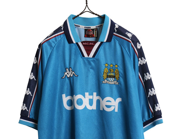 90s イギリス製 ☆ KAPPA マンチェスター シティ サッカー ユニフォーム メンズ XL / 97 98 当時物 オールド プレミアリーグ フットボール