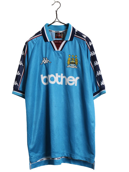 90s イギリス製 ☆ KAPPA マンチェスター シティ サッカー ユニフォーム メンズ XL / 97 98 当時物 オールド プレミアリーグ フットボール