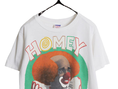 90s USA製 ★ IN LIVING COLOR イラスト プリント Tシャツ メンズ M / オールド 当時物 キャラクター ピエロ コメディ シングルステッチ 白
