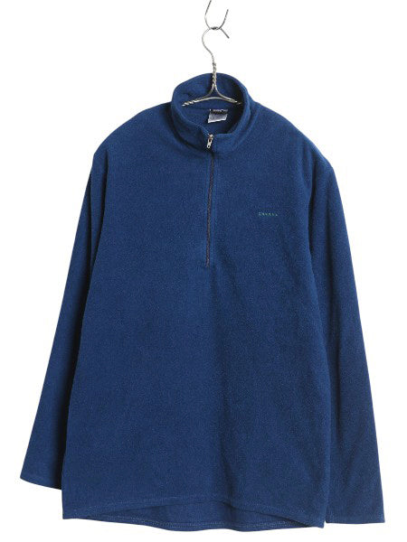 90s 00s USA製 パタゴニア キャプリーン ハーフジップ フリース Tシャツ メンズ M オールド アウトドア ロンT プルオーバー ハイネック 青