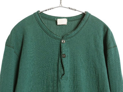 80s USA製 エルエルビーン ヘンリーネック 長袖 Tシャツ メンズ L 古着 ヴィンテージ ロンT アンダーシャツ ロングスリーブ 2レイヤー 無地
