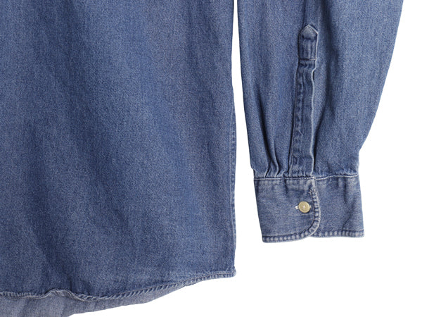 90s チャップス ラルフローレン 長袖 ボタンダウン デニム シャツ メンズ XL / オールド 長袖シャツ ワンポイント カジュアル 大きいサイズ