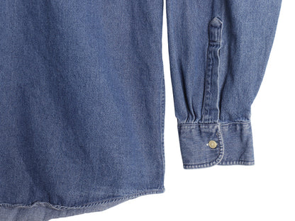 90s チャップス ラルフローレン 長袖 ボタンダウン デニム シャツ メンズ XL / オールド 長袖シャツ ワンポイント カジュアル 大きいサイズ