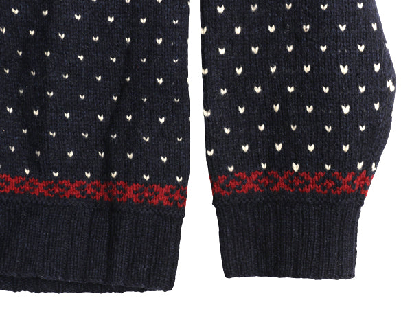 90s ポロ ラルフローレン ノルディック ニット セーター メンズ XL / オールド 総柄 絵柄 トナカイ ハンドメイド バーズアイ 大きいサイズ