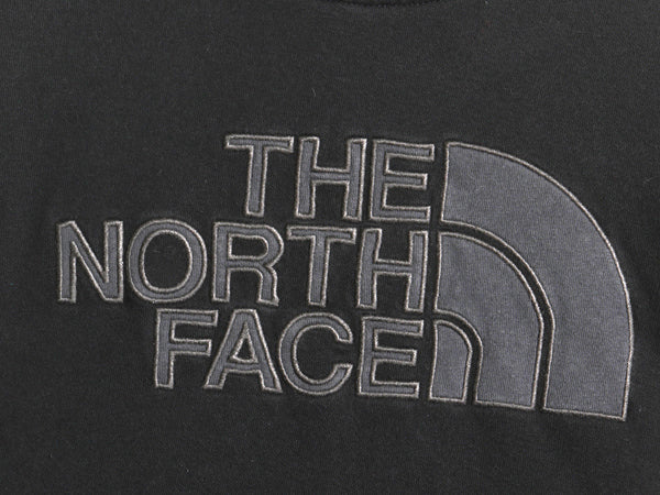 ノースフェイス ロゴ 刺繍 スウェット レディース М / 古着 裏起毛 トレーナー アウトドア クルーネック シンプル トップス 薄手 ブラック