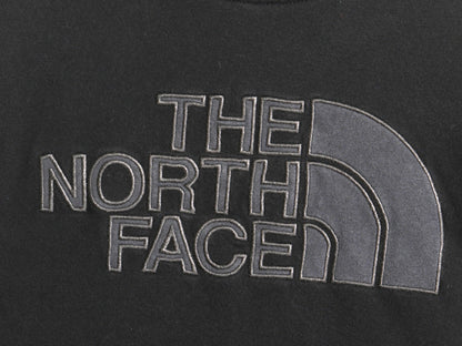 ノースフェイス ロゴ 刺繍 スウェット レディース М / 古着 裏起毛 トレーナー アウトドア クルーネック シンプル トップス 薄手 ブラック