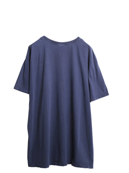90s ポロ ラルフローレン プリント 半袖 Tシャツ メンズ XL / オールド コットン カットソー クルーネック ゆったり 大きいサイズ ネイビー