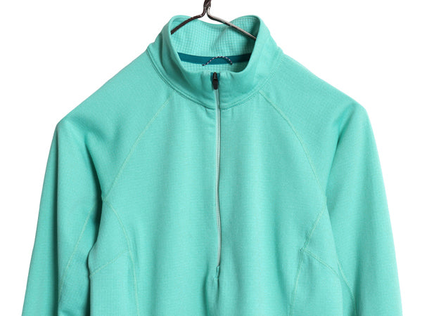 パタゴニア キャプリーン 長袖 Tシャツ レディース XXS / 17年製 アウトドア ハーフジップ ロンT インナー ストレッチ ハイネック グリーン