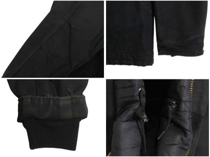 US企画 カーハート トラディショナル コート メンズ M 古着 ワーク ダック ジャケット 中綿 キルティング ライナー ハーフ コート ブラック