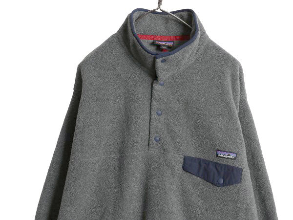 パタゴニア ライトウェイト シンチラ スナップT メンズ L 15年製 アウトドア フリース プルオーバー ジャケット ブルゾン ハイネック 企業