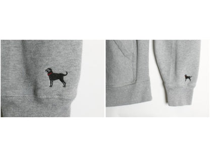 00s The Black Dog ドッグ プリント スウェット フード パーカー メンズ レディース M オールド ヘビーウェイト 裏起毛 トレーナー グレー