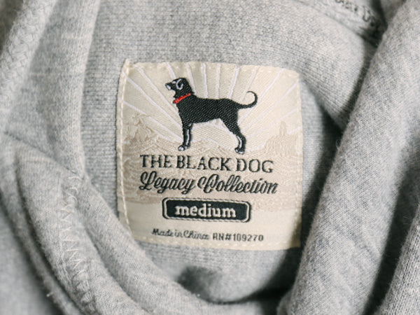 00s The Black Dog ドッグ プリント スウェット フード パーカー メンズ レディース M オールド ヘビーウェイト 裏起毛 トレーナー グレー