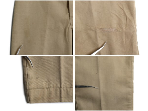 70s USA製 ★ エルエルビーン ディッキーズ ワーク チノ パンツ メンズ 実寸 33 30 / 筆記体 ヴィンテージ チノパン シャモア ライナー付き