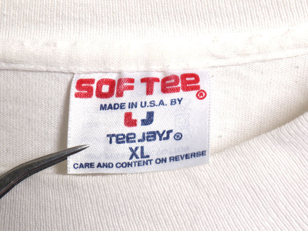 90s USA製 ジョーク アート イラスト プリント 半袖 Tシャツ メンズ XL / オールド グラフィック シングルステッチ 大きいサイズ ホワイト