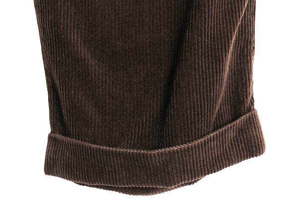 00s ドッカーズ リーバイス 太畝 コーデュロイ パンツ メンズ 34 30 / オールド スラックス ツータック ストレート 裾ダブル ゆったり 濃茶