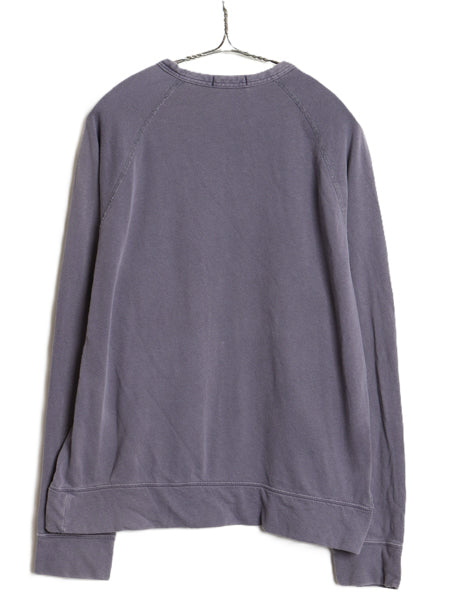 ポロ ラルフローレン スウェット メンズ L 薄手 トレーナー ストレッチ コットン ワンポイント 長袖 Tシャツ ロンT カットソー 裏起毛なし