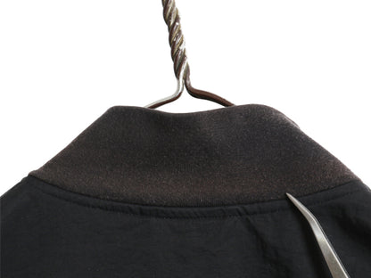 アディダス フルジップ ナイロン トラック ジャケット メンズ M / ウィンドブレーカー ブルゾン ジャンパー トレフォイル 3ライン ブラック