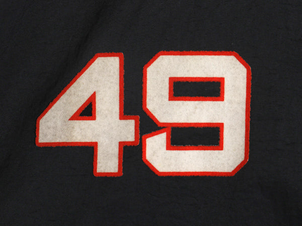 アディダス フルジップ ナイロン トラック ジャケット メンズ M / ウィンドブレーカー ブルゾン ジャンパー トレフォイル 3ライン ブラック