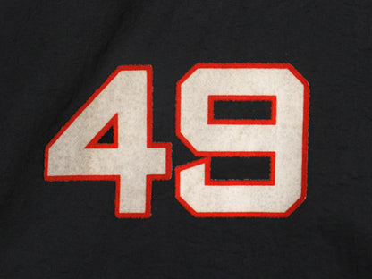 アディダス フルジップ ナイロン トラック ジャケット メンズ M / ウィンドブレーカー ブルゾン ジャンパー トレフォイル 3ライン ブラック