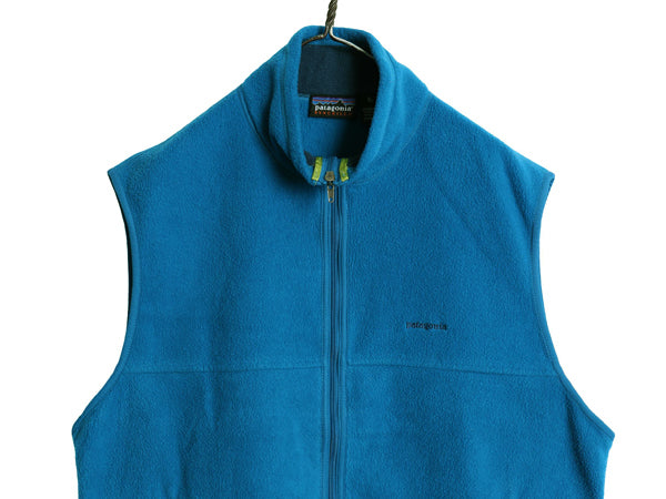 00s パタゴニア シンチラ フリース ベスト メンズ XL 古着 00年製 オールド フルジップ ハイネック アウトドア 重ね着 前開き 大きいサイズ