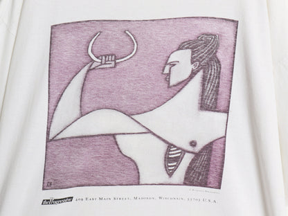 90s ★ ロクサーナ ビカドロフ アート プリント Tシャツ メンズ XXL 古着 オールド 芸術 絵画 グラフィック イラスト 大きいサイズ 2XL 白