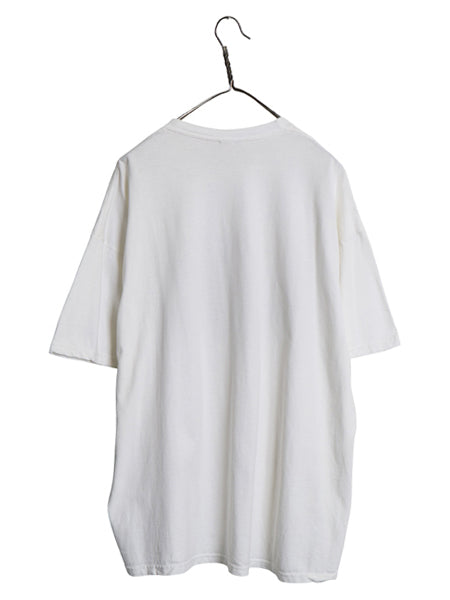 00s ドッグ カモ イラスト プリント 半袖 Tシャツ メンズ レディース XXL / アニマル アート グラフィック キャラクター 大きいサイズ 白