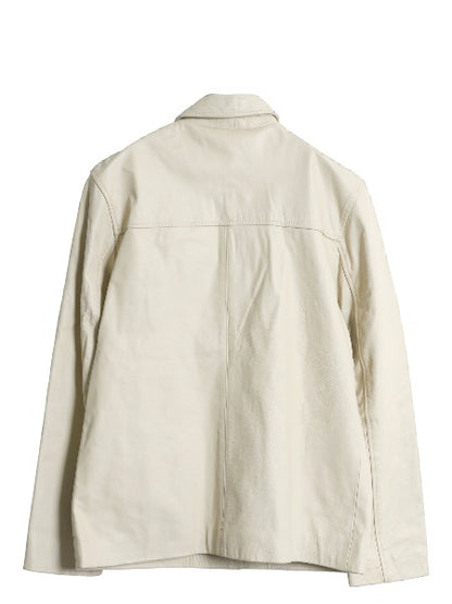 90s オールド ギャップ 本革 レザー ジャケット レディース M / 革ジャン カバーオール ブルゾン ジャンパー ボックス シンプル ナチュラル