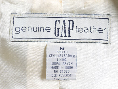 90s オールド ギャップ 本革 レザー ジャケット レディース M / 革ジャン カバーオール ブルゾン ジャンパー ボックス シンプル ナチュラル