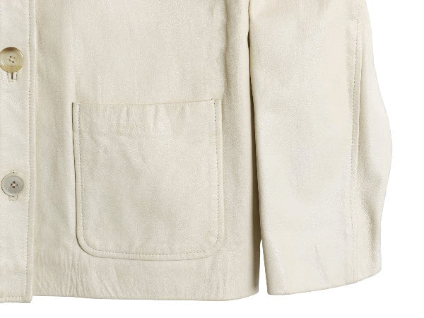 90s オールド ギャップ 本革 レザー ジャケット レディース M / 革ジャン カバーオール ブルゾン ジャンパー ボックス シンプル ナチュラル