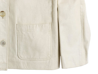 90s オールド ギャップ 本革 レザー ジャケット レディース M / 革ジャン カバーオール ブルゾン ジャンパー ボックス シンプル ナチュラル