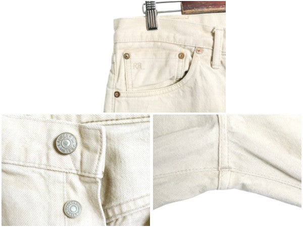 ダブルアールエル ラルフローレン セルビッチ カラー デニム パンツ メンズ 34 34 USA製 ヴィンテージ 加工 ヒゲ ストレート ジーンズ 赤耳