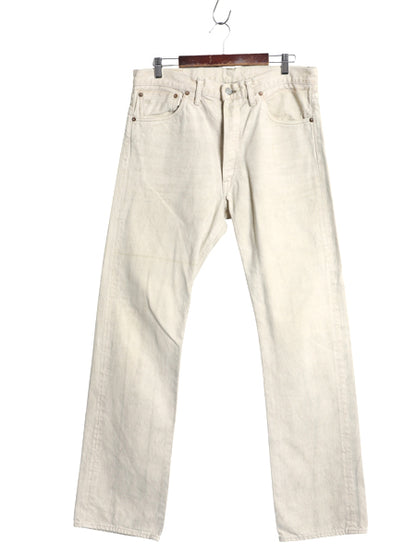 ダブルアールエル ラルフローレン セルビッチ カラー デニム パンツ メンズ 34 34 USA製 ヴィンテージ 加工 ヒゲ ストレート ジーンズ 赤耳