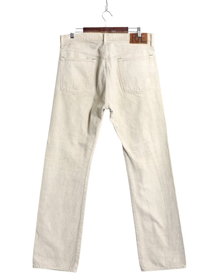 ダブルアールエル ラルフローレン セルビッチ カラー デニム パンツ メンズ 34 34 USA製 ヴィンテージ 加工 ヒゲ ストレート ジーンズ 赤耳