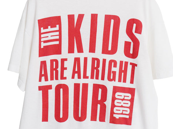 80s USA製 ★ The Who ツアー イラスト プリント Tシャツ メンズ L 小さめ M / ヴィンテージ 当時物 オフィシャル バンド ロック モッズ 白