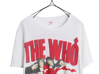 80s USA製 ★ The Who ツアー イラスト プリント Tシャツ メンズ L 小さめ M / ヴィンテージ 当時物 オフィシャル バンド ロック モッズ 白