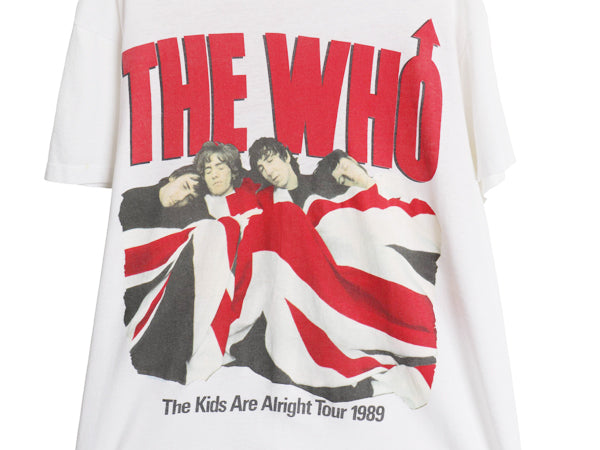80s USA製 ★ The Who ツアー イラスト プリント Tシャツ メンズ L 小さめ M / ヴィンテージ 当時物 オフィシャル バンド ロック モッズ 白