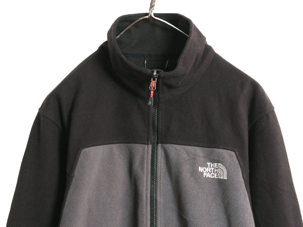 ノースフェイス WIND WALL フリース ジャケット メンズ М / 古着 アウトドア ジャンパー ブルゾン フルジップ ハイネック ツートン 黒 灰