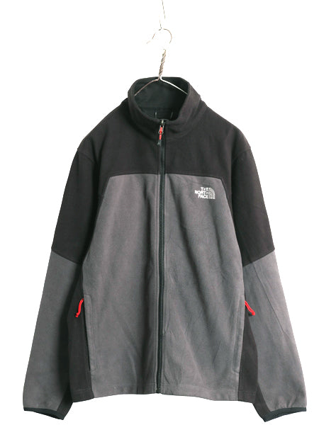 ノースフェイス WIND WALL フリース ジャケット メンズ М / 古着 アウトドア ジャンパー ブルゾン フルジップ ハイネック ツートン 黒 灰