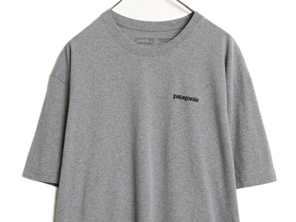 パタゴニア 両面 プリント 半袖 Tシャツ メンズ XXL / 18年製 アウトドア P6 ボックスロゴ バックプリント シンプル 大きいサイズ グレー