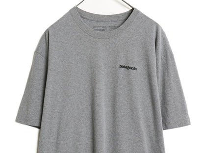 パタゴニア 両面 プリント 半袖 Tシャツ メンズ XXL / 18年製 アウトドア P6 ボックスロゴ バックプリント シンプル 大きいサイズ グレー