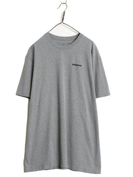パタゴニア 両面 プリント 半袖 Tシャツ メンズ XXL / 18年製 アウトドア P6 ボックスロゴ バックプリント シンプル 大きいサイズ グレー