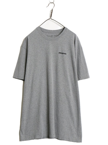 パタゴニア 両面 プリント 半袖 Tシャツ メンズ XXL / 18年製 アウトドア P6 ボックスロゴ バックプリント シンプル 大きいサイズ グレー