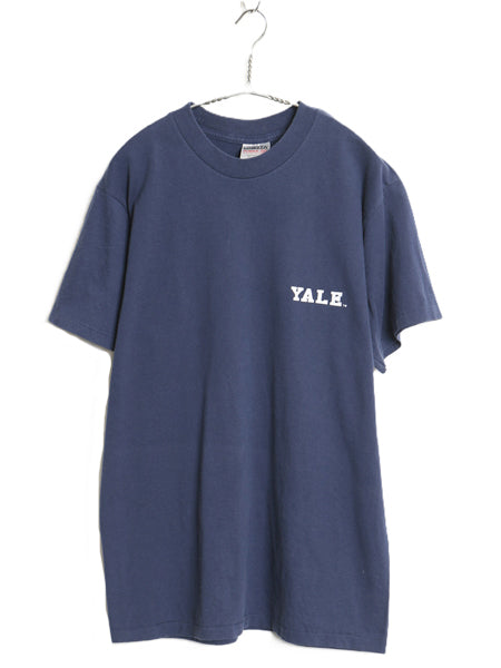 90s USA製 YALE カレッジ プリント 半袖 Tシャツ メンズ XL オールド イエール カットソー シングルステッチ ヘビーウェイト 大きいサイズ