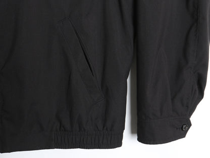 90s ポロ ラルフローレン スイングトップ ジャケット メンズ L / 古着 オールド スムース 素材 フルジップ チェック ライナー付き ブラック