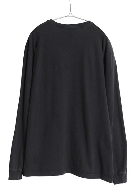 US企画 USA製 カーハート プリント 長袖 Tシャツ メンズ L / RELAXED FIT ロンT ミドルウェイト コットン 星条旗 迷彩柄 グラフィック 黒